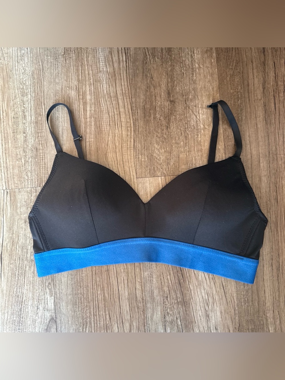 Just be women’s Black Bra/bralette/sports bra with Blue Band size L